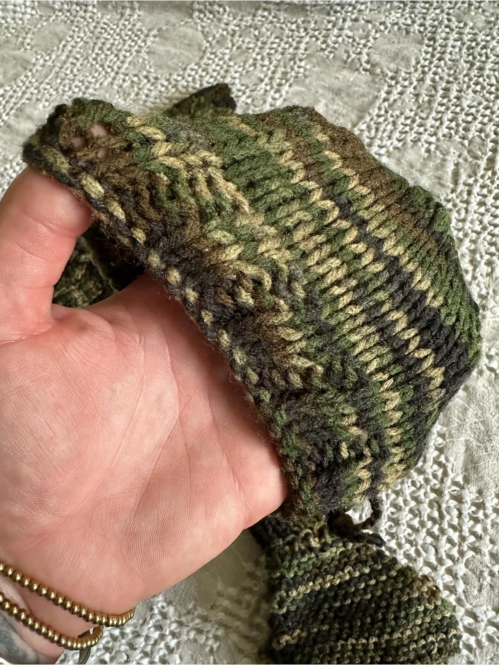 Handmade Camouflage Baby Knit Set